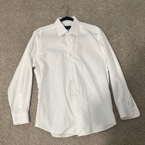 David Donahue Classic White Men's Dress Shirt